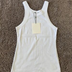 BRAND NEW TOTEME Curved Rib Tank in White XXS